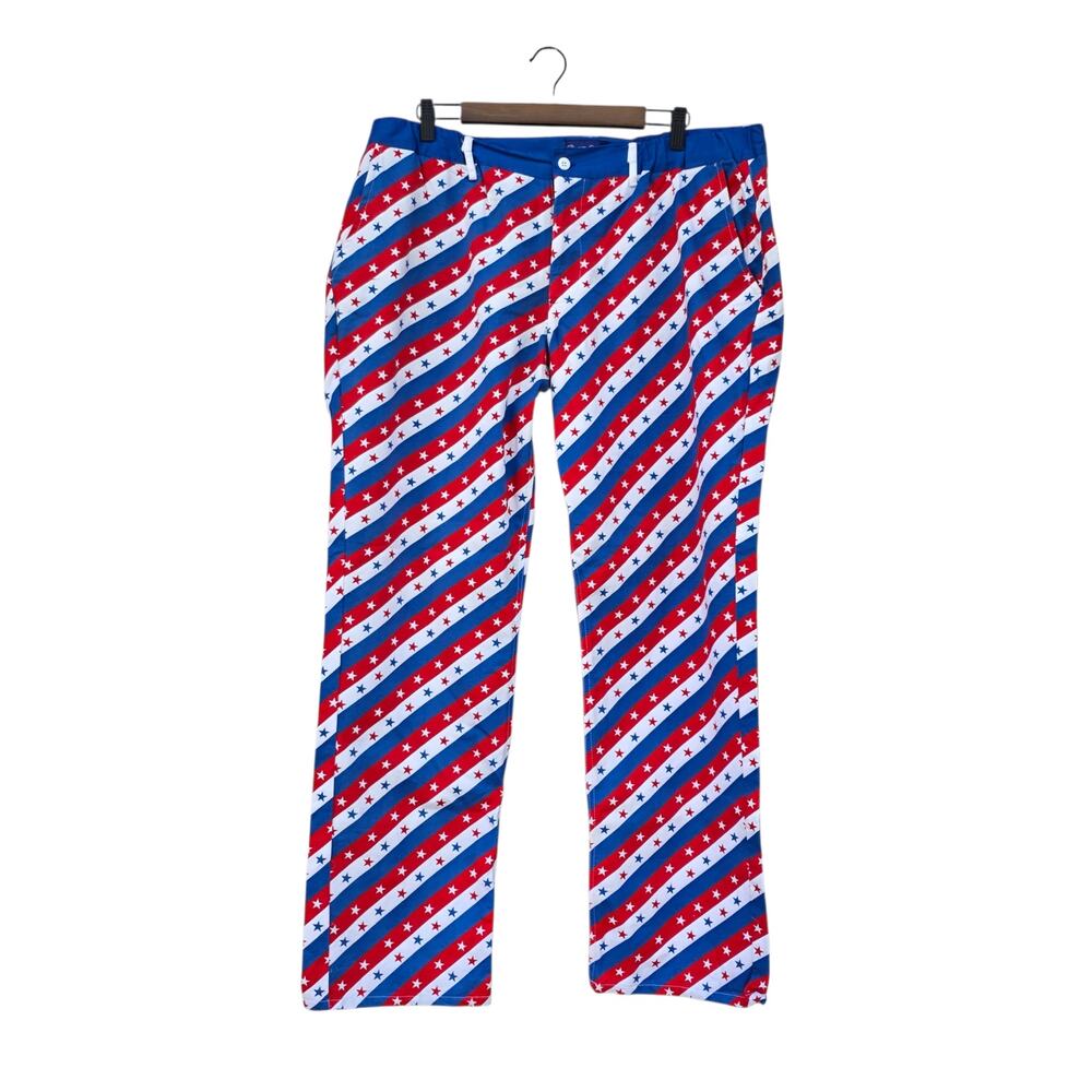 Tipsy Elves American Flag USA Stars And Stripes Golf Pants Size XXL